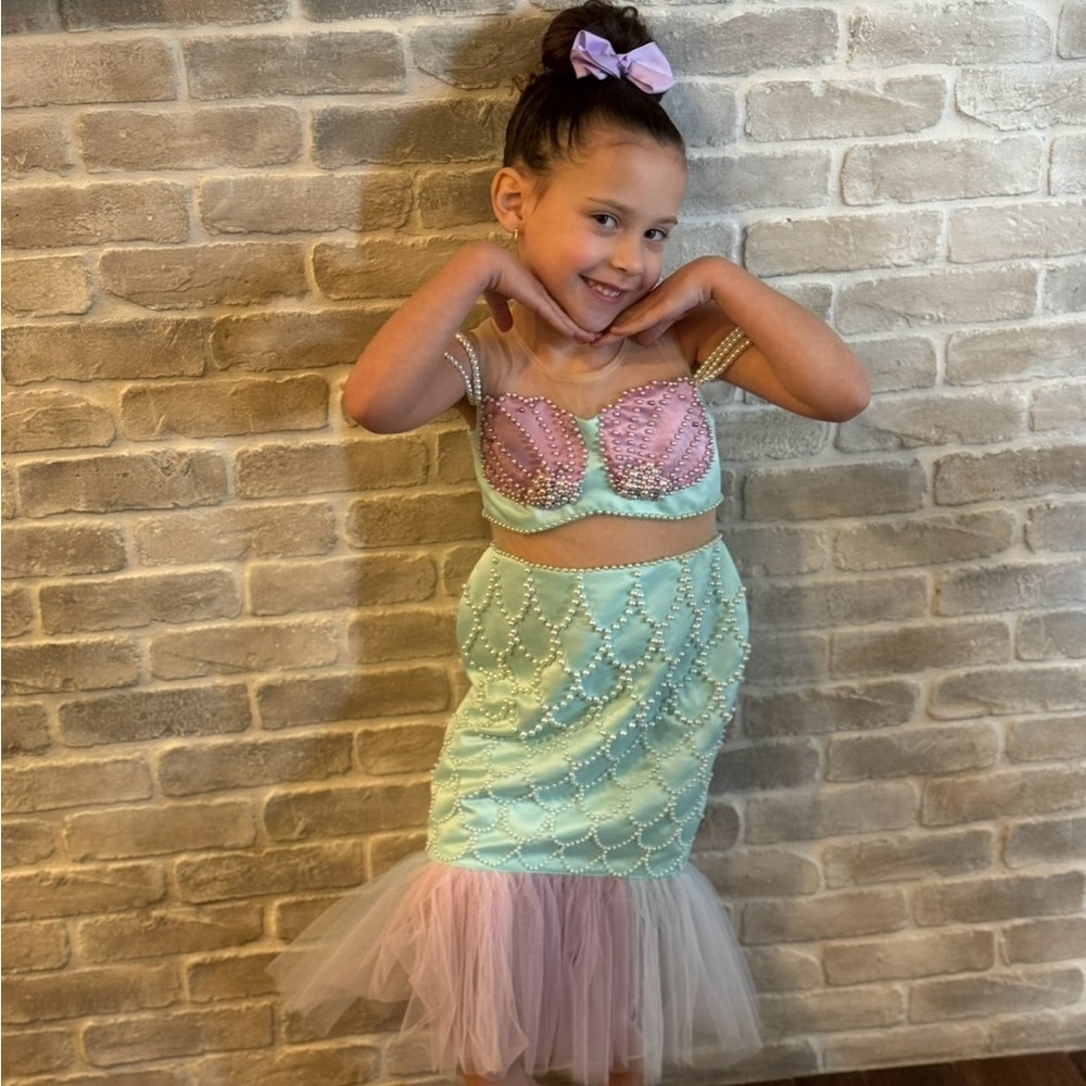 Kids Mermaid Style Dress with Bow